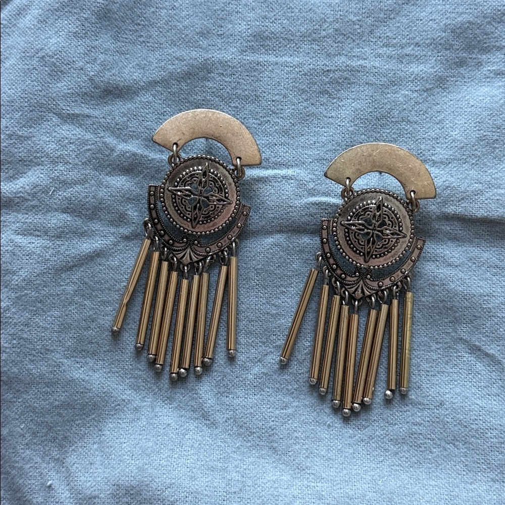 Bohemian Gold Dangle Earrings
